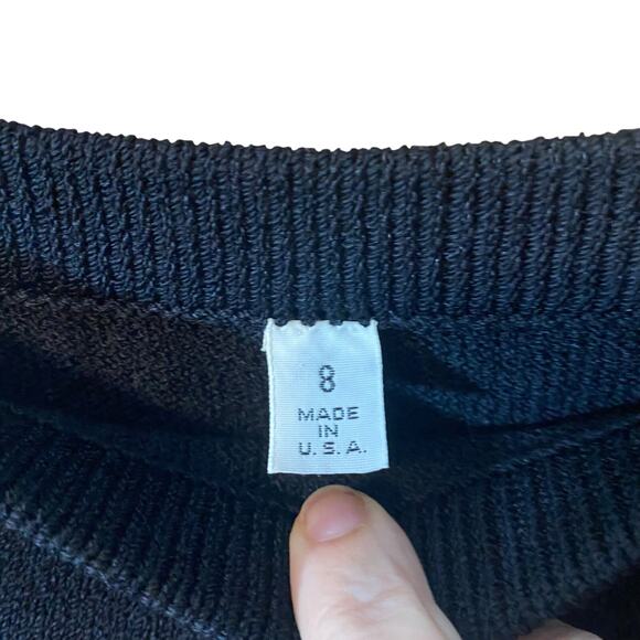 St. John by Marie Gray Santana Knit Embellished Skirt Suit Black Size 8 USA - Picture 9 of 11